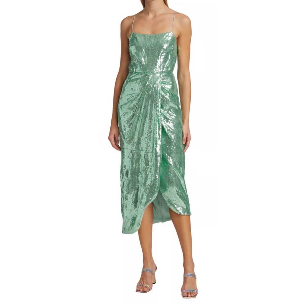 DEREK LAM 10 CROSBY Lexi Sequin Sarong Dress NWT Size 8